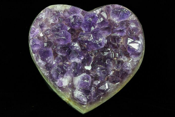 Purple Amethyst Crystal Heart - Uruguay #76805